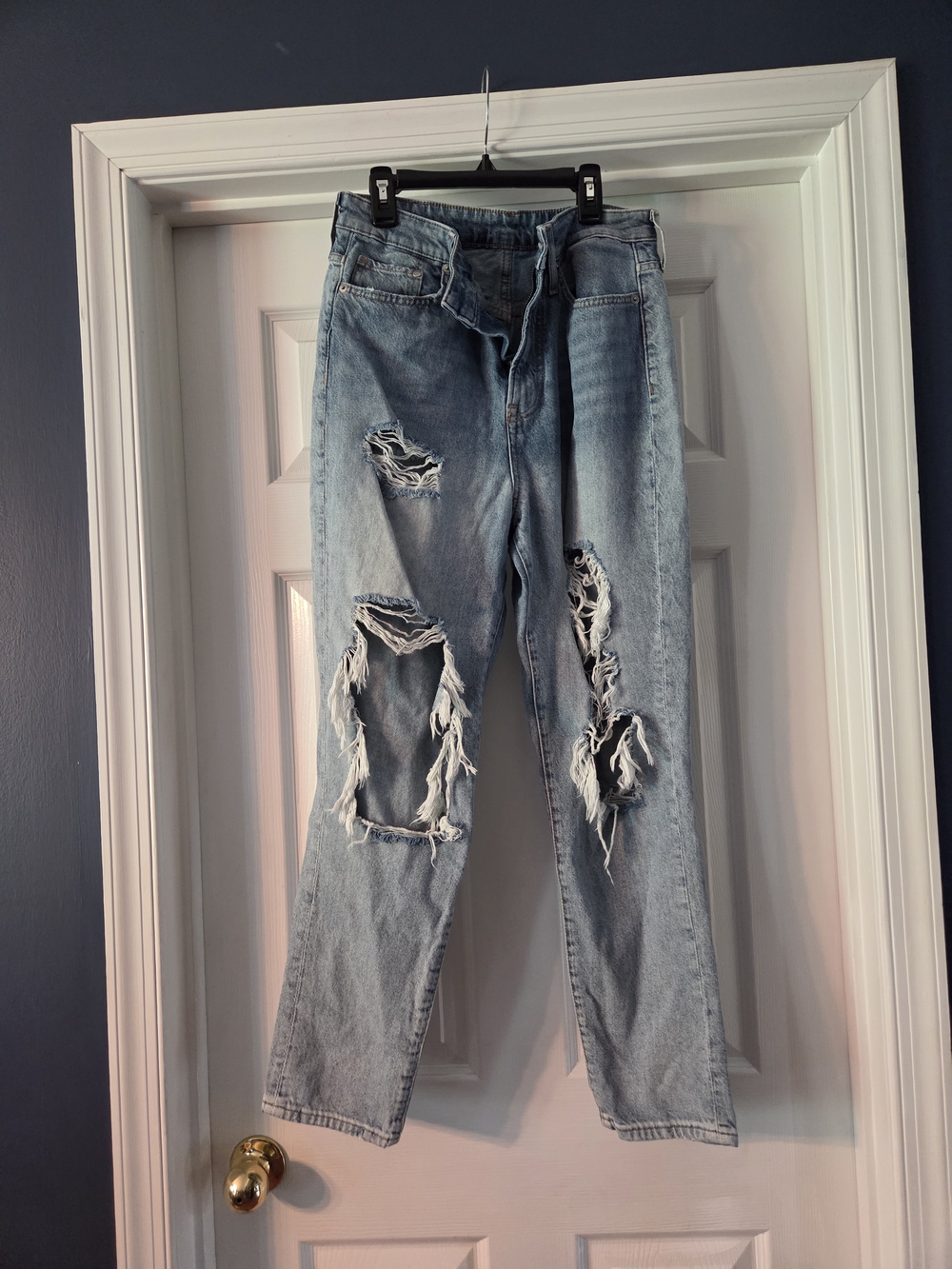 Light Blue Distressed Men's Jeans